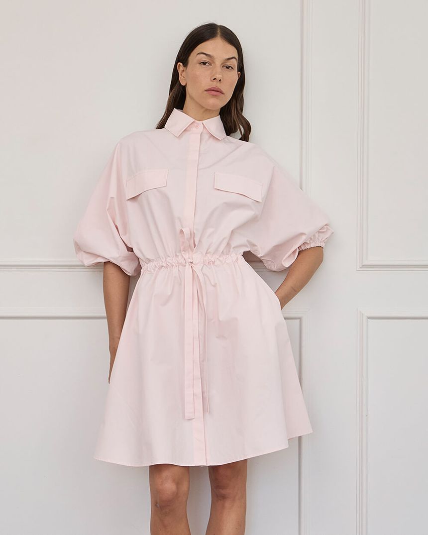 Virginia Mini Dress Baby Pink