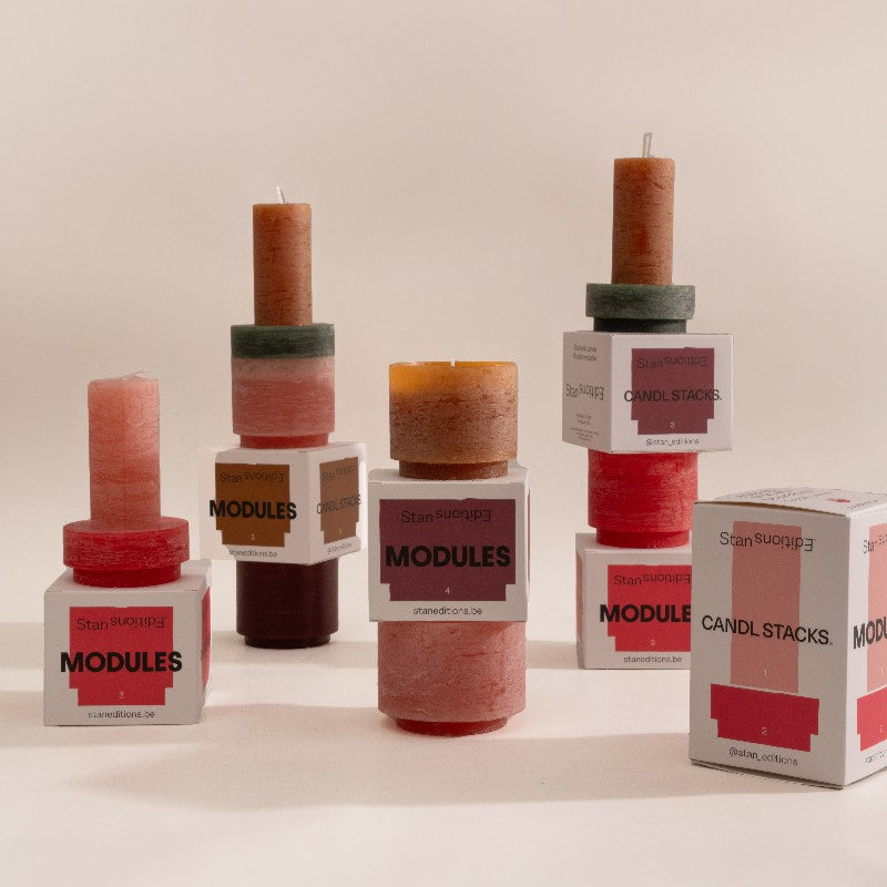 Candl Stack 03 Burgundy