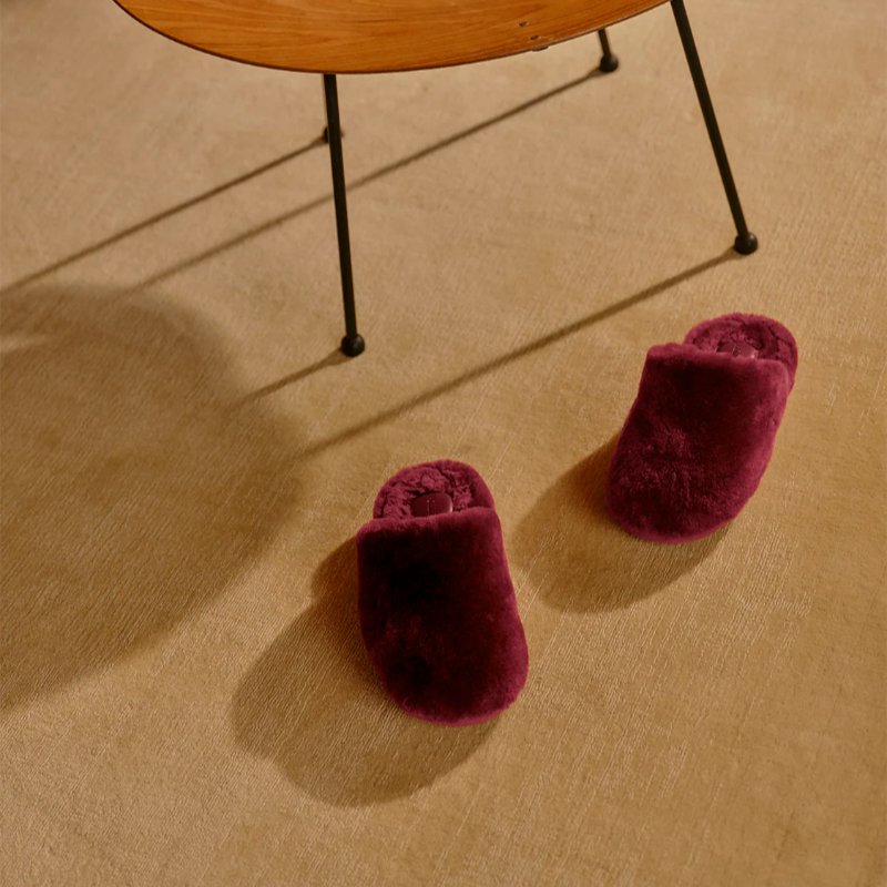 Sheepskin Slippers Wine