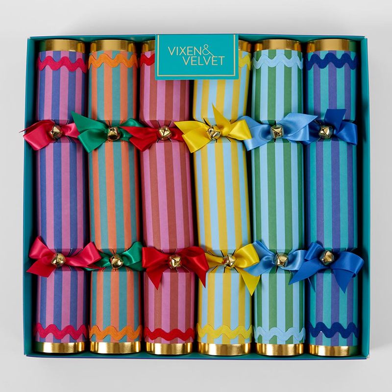 La Dolce Vita Multi Stripe Christmas Crackers