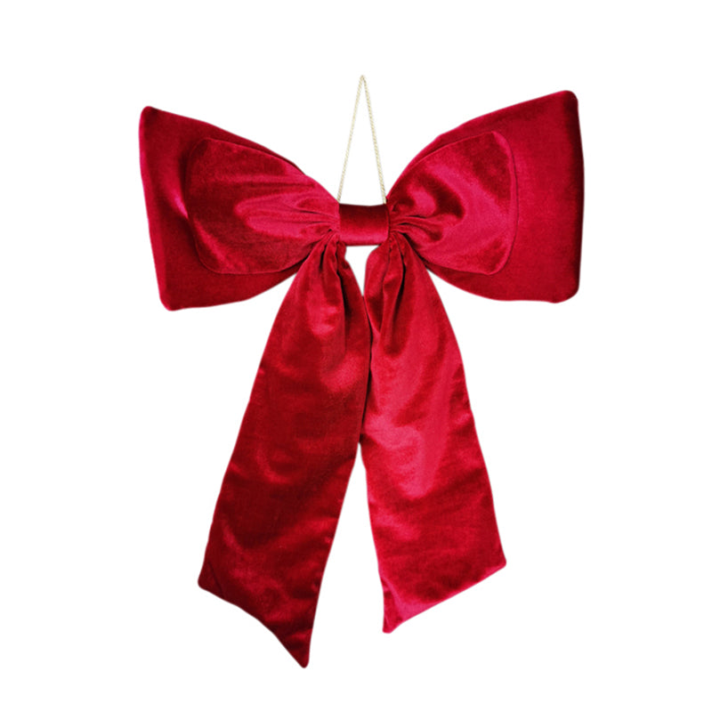 Hanging Velvet Bow Burgundy Extra Large