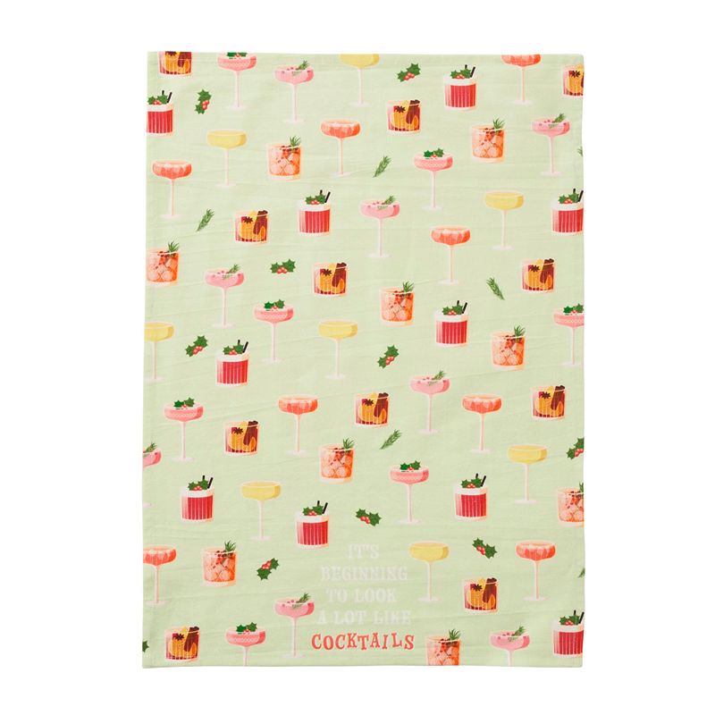 Christmas Cocktail Tea Towel
