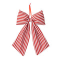 Pinstripe Bow Decoration Red/White