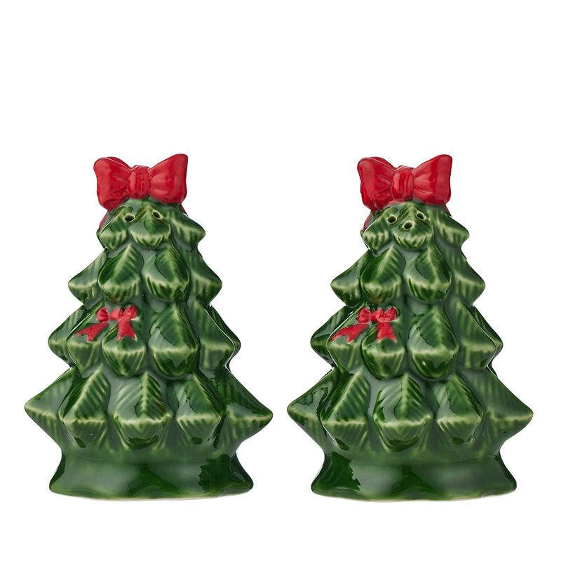 Holly Ceramic Tree Salt & Pepper Shakers