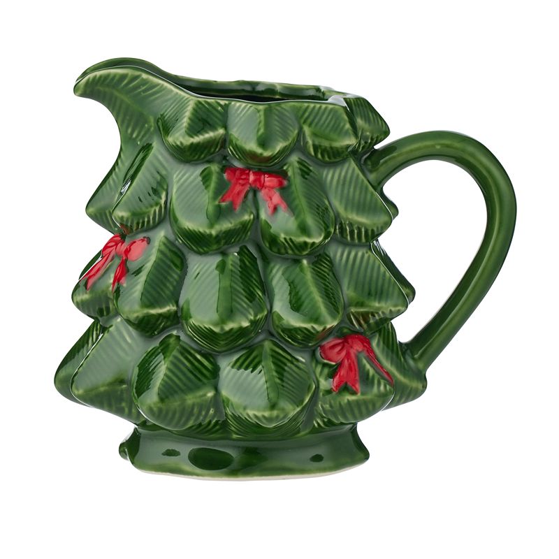 Holly Christmas Tree Ceramic Jug