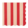 Red Stripe Paper Napkins 20 Pack