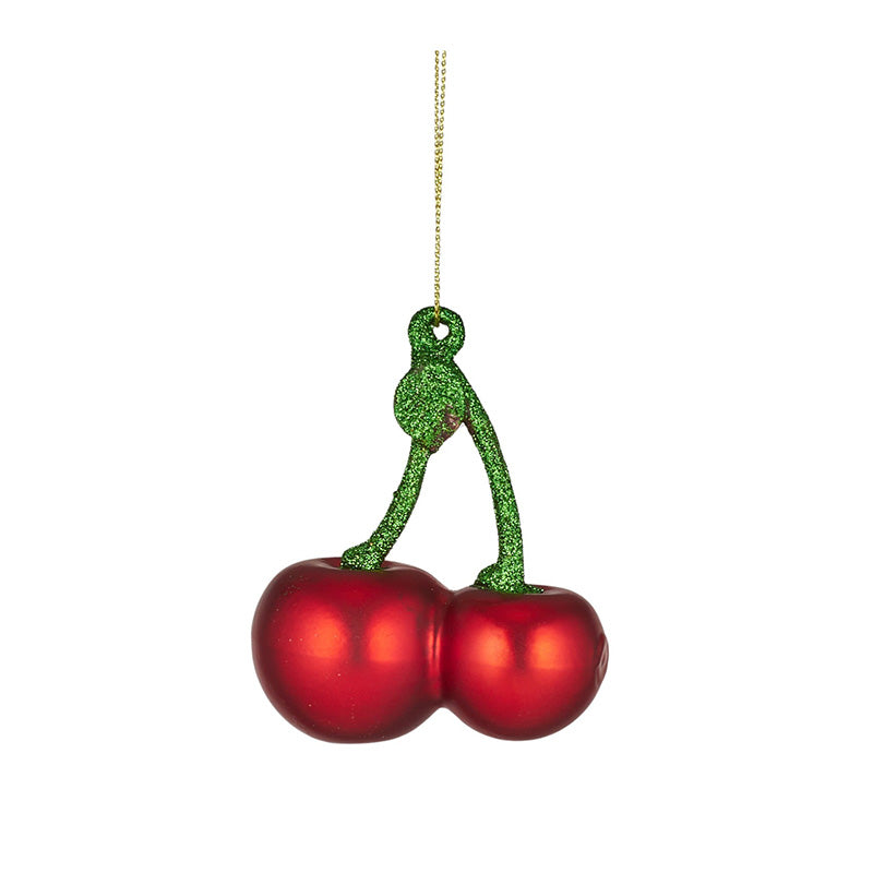 Cherries Glass Decoration