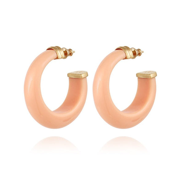 Find Abalone Hoop Earrings Pink - GAS Bijoux at Bungalow Trading Co.