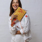 Lobster Beaded Purse Lemon/Pink/Red