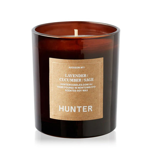 Find Addison Lavender + Cucumber + Sage Candle - Hunter Candles at Bungalow Trading Co.