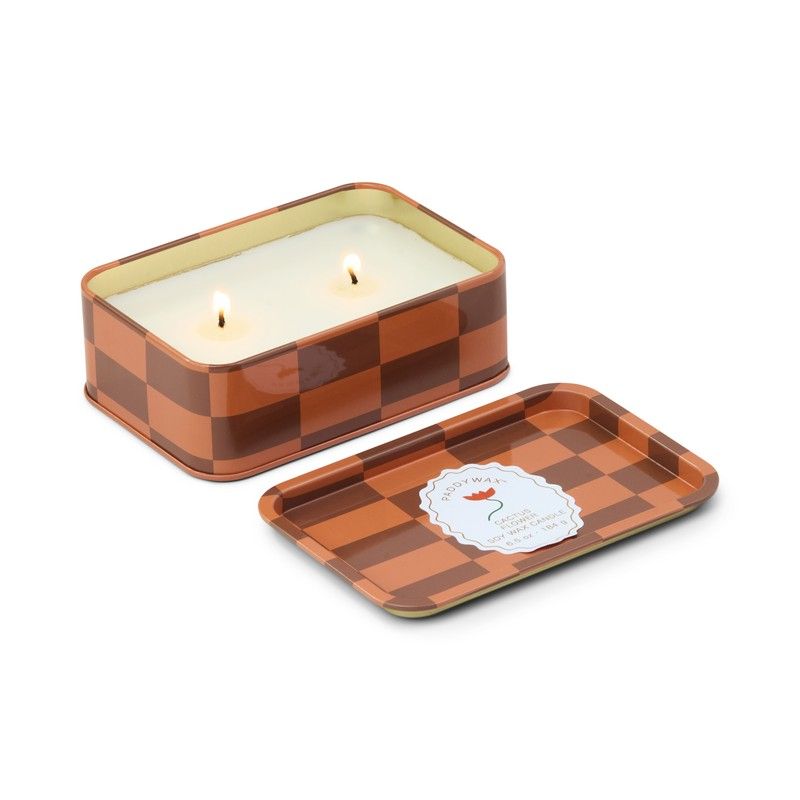 A Dopo Printed Tin Candle Flower