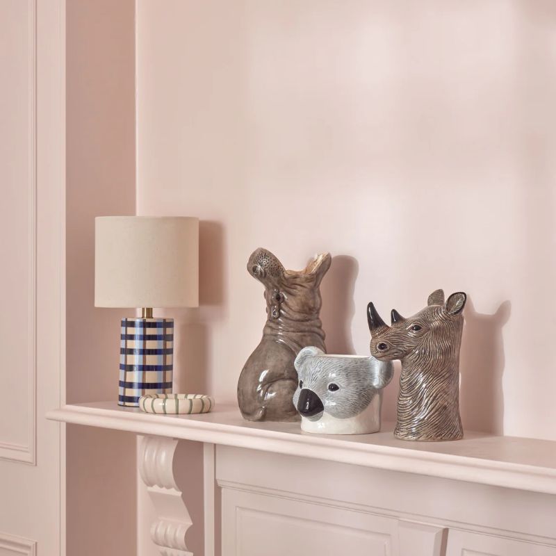 Leni Table Lamp Ivory & Blue