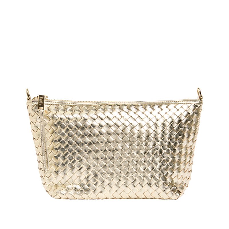 Find Agnes Bag Gold Weave - Arlington Milne at Bungalow Trading Co.