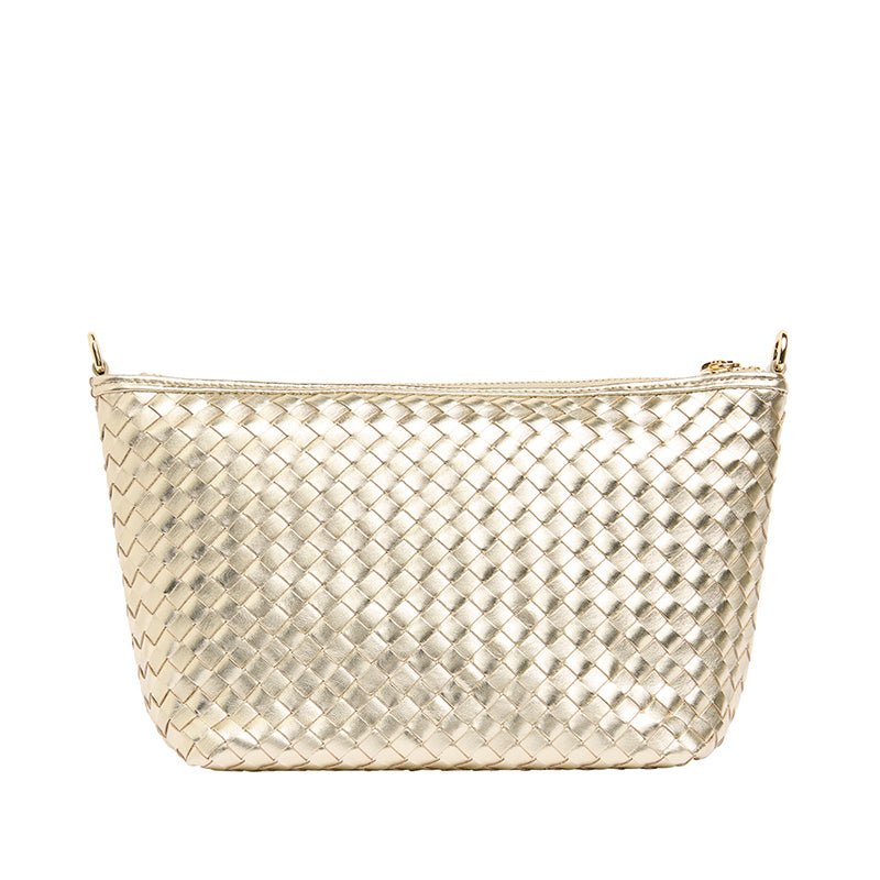 Find Agnes Bag Gold Weave - Arlington Milne at Bungalow Trading Co.