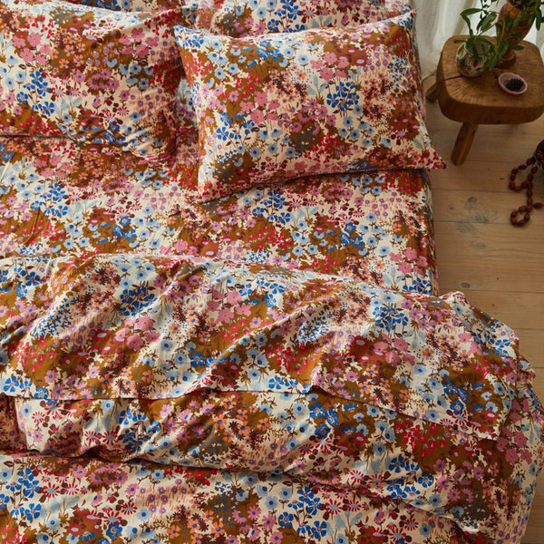 Find Aisha Cotton Flat Sheet Ginger Queen - Sage & Clare at Bungalow Trading Co.