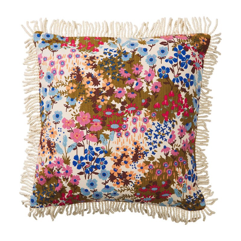 Find Aisha Fringe Cushion - Sage & Clare at Bungalow Trading Co.