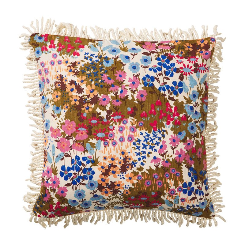 Find Aisha Fringe Cushion - Sage & Clare at Bungalow Trading Co.