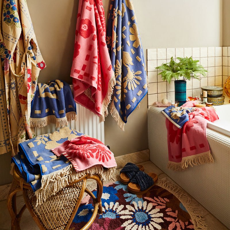 Find Aja Hand Towel Ultramarine - Sage & Clare at Bungalow Trading Co.