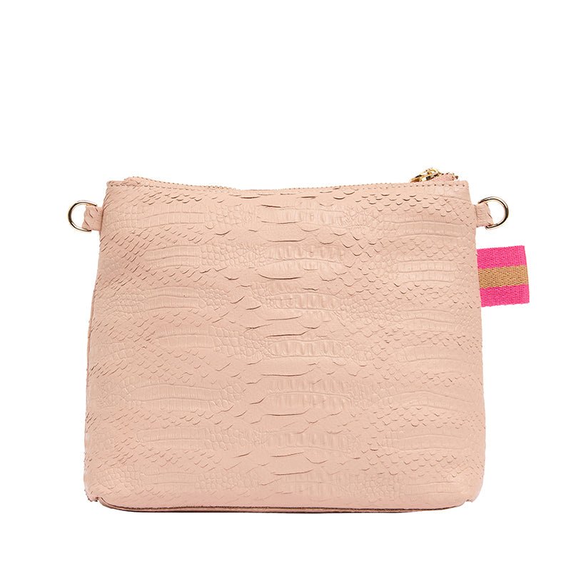 Find Alexis Crossbody Bag Blush Snake - Arlington Milne at Bungalow Trading Co.