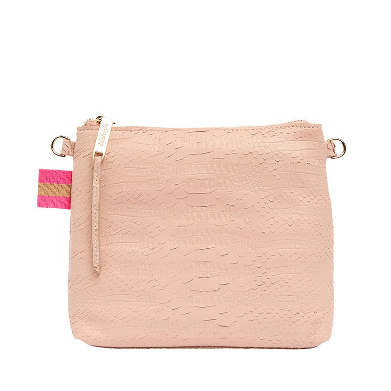 Find Alexis Crossbody Bag Blush Snake - Arlington Milne at Bungalow Trading Co.