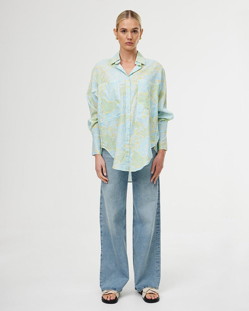 Find Alma Shirt Ocean Bloom - Kinney at Bungalow Trading Co.