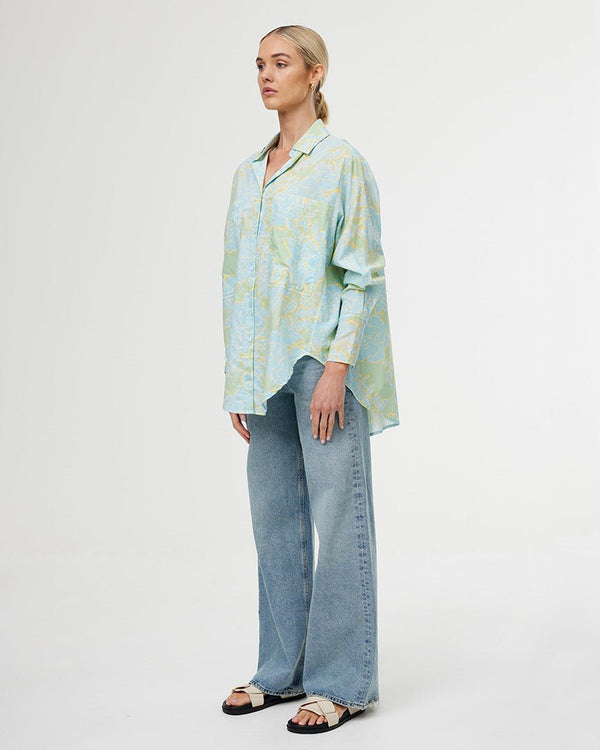 Find Alma Shirt Ocean Bloom - Kinney at Bungalow Trading Co.