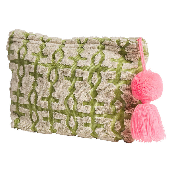 Find Amata Terry Pouch Palm Large - Sage & Clare at Bungalow Trading Co.