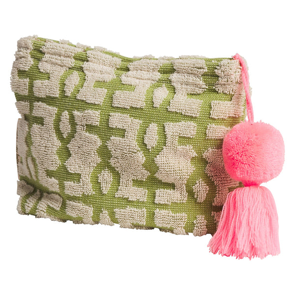 Find Amata Terry Pouch Palm Small - Sage & Clare at Bungalow Trading Co.