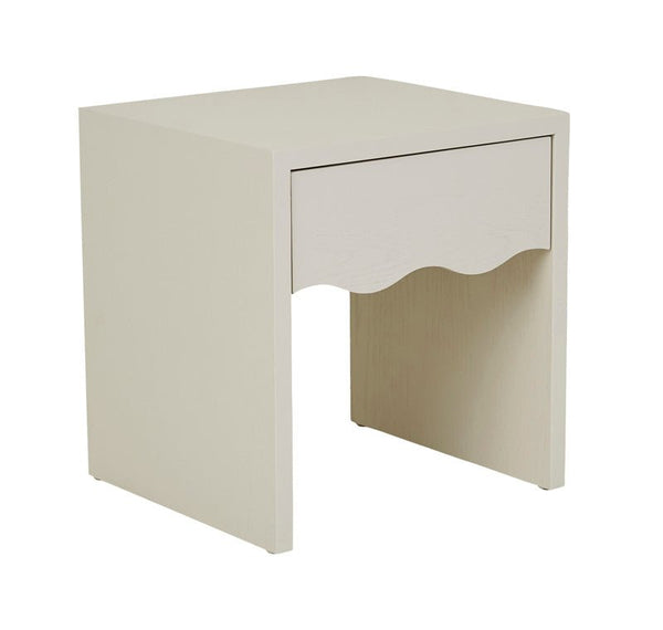 Find Artie Wave Bedside Table Bone - Globewest at Bungalow Trading Co.