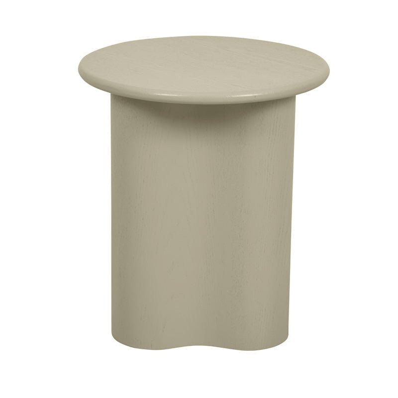 Find Artie Wave Side Table Putty - Globewest at Bungalow Trading Co.