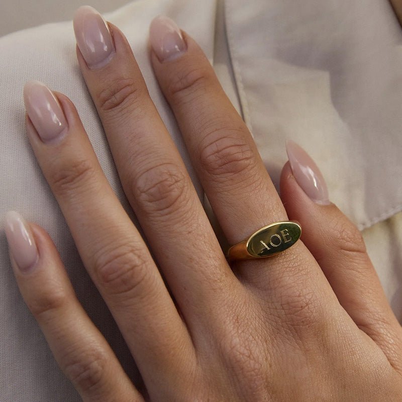 Find Aster Gold Signet Ring - Arms of Eve at Bungalow Trading Co.