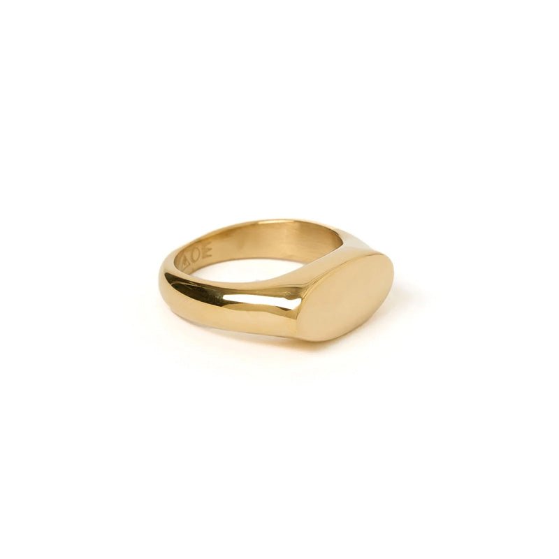 Find Aster Gold Signet Ring - Arms of Eve at Bungalow Trading Co.