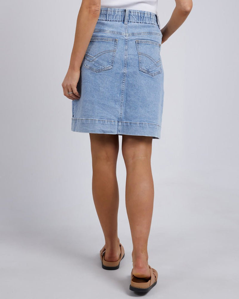 Find Atlas Denim Skirt - Elm at Bungalow Trading Co.