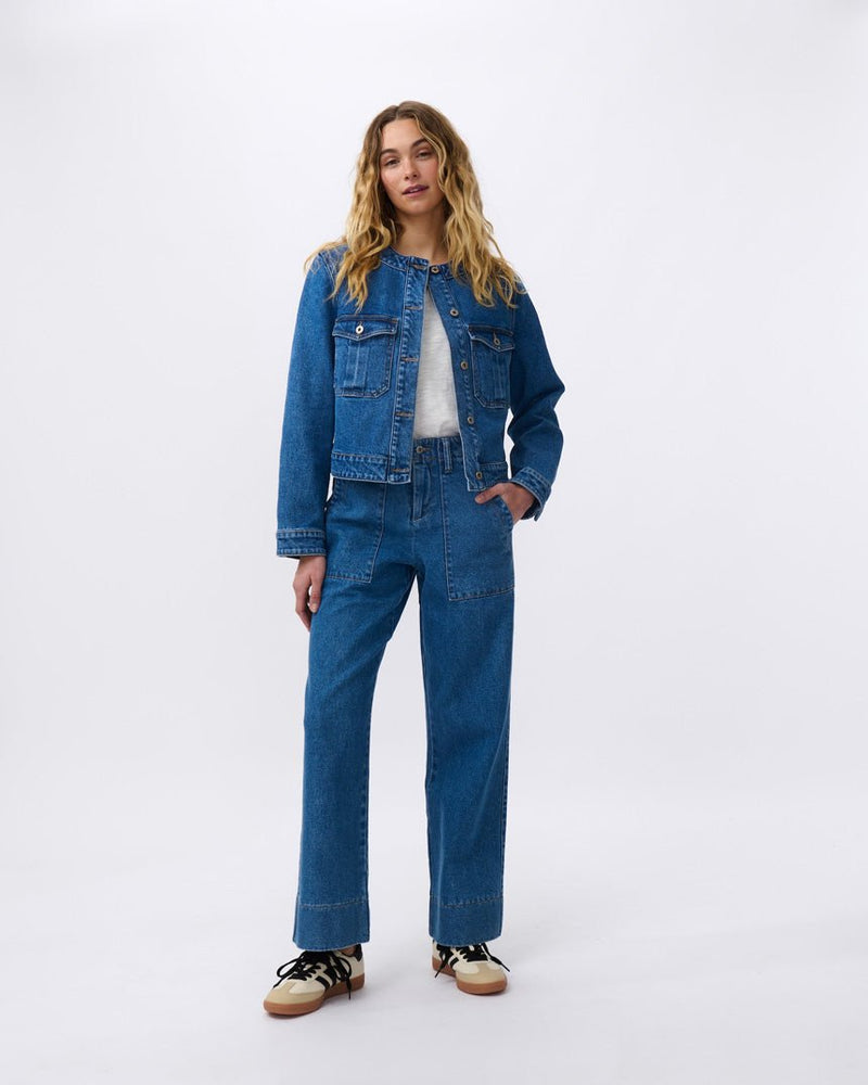 Find Audrey Jacket 90's Blue - Kireina at Bungalow Trading Co.