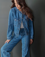 Find Audrey Jacket 90's Blue - Kireina at Bungalow Trading Co.