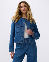 Find Audrey Jacket 90's Blue - Kireina at Bungalow Trading Co.