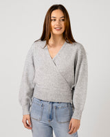 August Wrap Cardi Grey