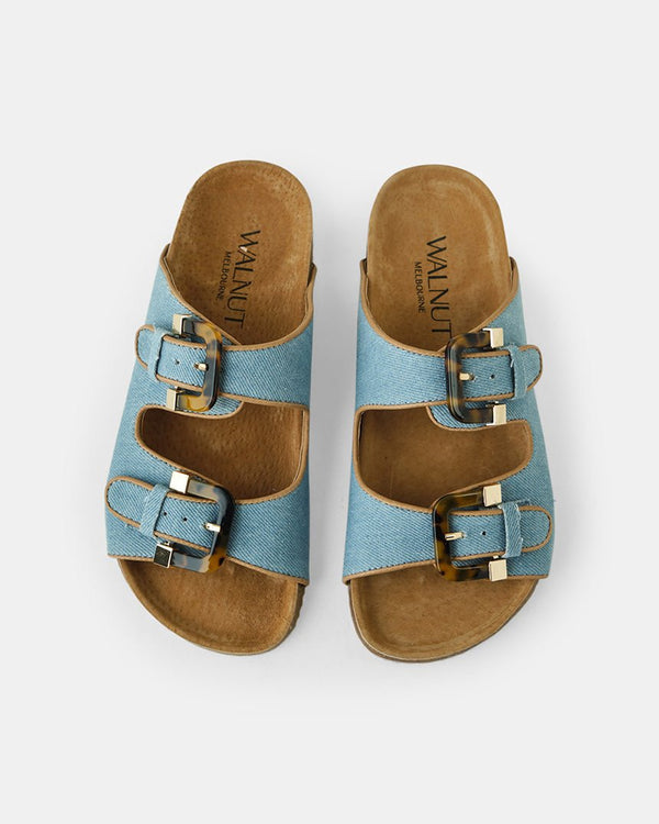 Find Bailey Slide Light Denim - Walnut Melbourne at Bungalow Trading Co.