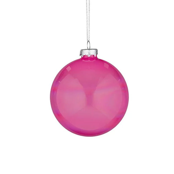 Find Barbie Bauble Glass Hot Pink 8cm - Coast to Coast at Bungalow Trading Co.