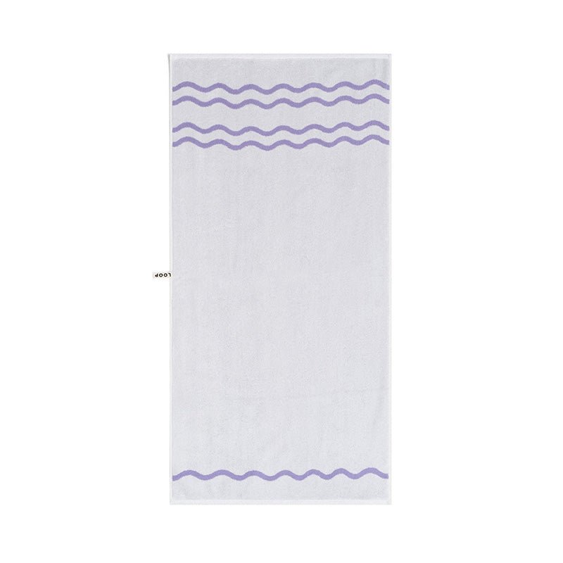 Find Bath Towel Lilac/Ivory Wave - Loop Home at Bungalow Trading Co.