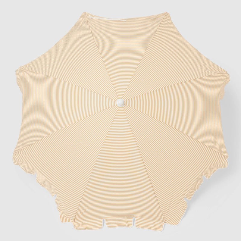 Find Beach Umbrella Mango Bay Golden Mustard Stripe - Sunnylife at Bungalow Trading Co.