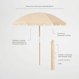 Find Beach Umbrella Mango Bay Golden Mustard Stripe - Sunnylife at Bungalow Trading Co.