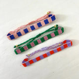 Find Beaded Check Bracelet Lilac & Orange - Isabella Redwood at Bungalow Trading Co.