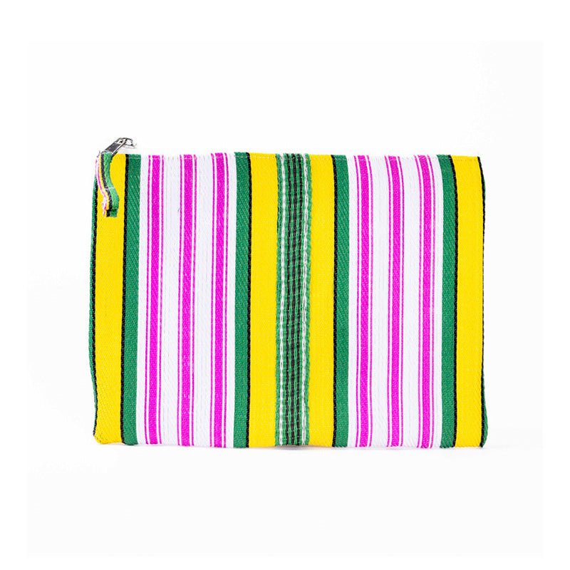 Find Biarritz Yellow Green Large Pouch - Parisian Cool at Bungalow Trading Co.