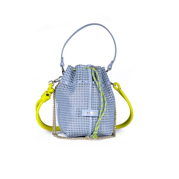 Find Bibi Perforated Leather Bag Ciel (Sky Blue) - Craie Studio at Bungalow Trading Co.