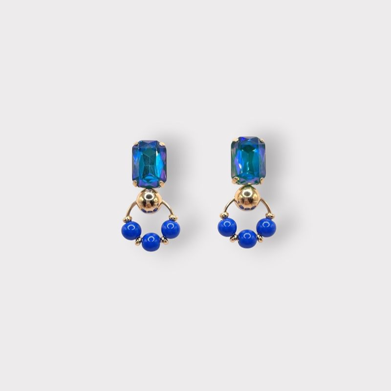 Bilboquet Short Earrings Blue