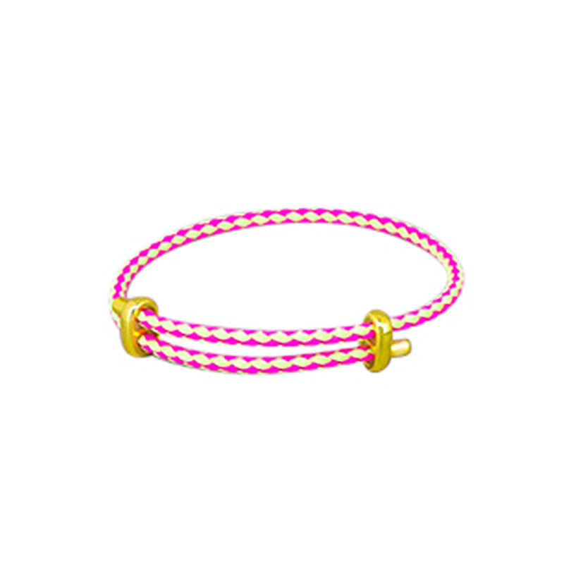 Neon Pink + Yellow Rope Bracelet