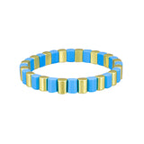 Blue Scalloped Tile Bracelet