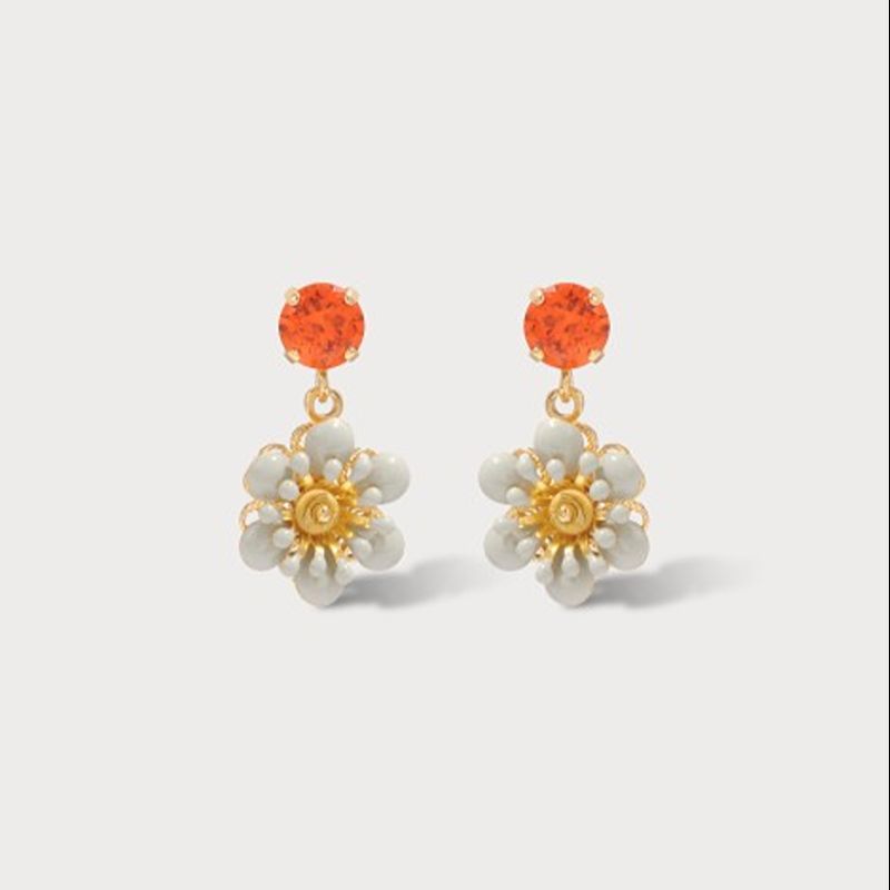 Camelia Baby Earrings Grey