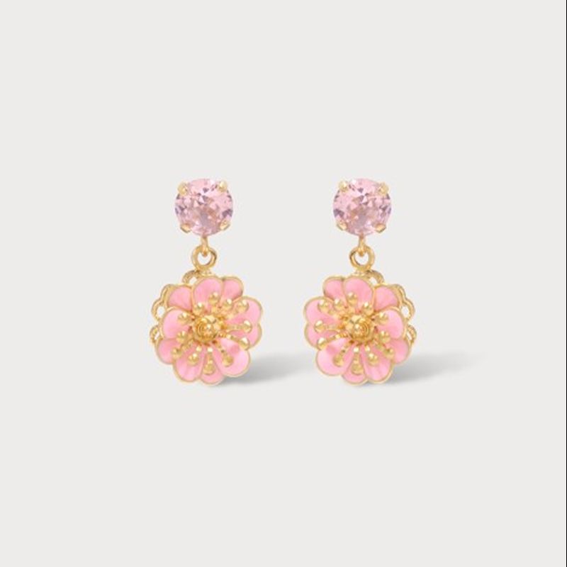 Camelia Baby Earrings Pink